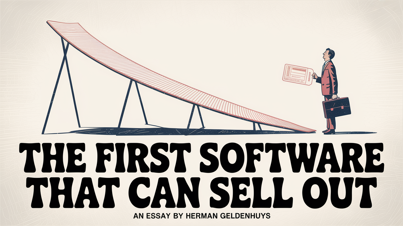 Poster for “The First Software That Can Sell Out”