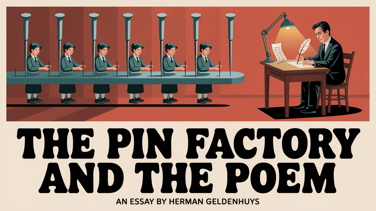 Poster for “The Pin Factory and the Poem”
